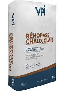 Corps d&rsquo;enduit de rénovation à la chaux Rénopass Chaux Clair