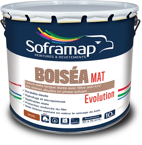 Lasure bois mate incolore Boisea Évolution