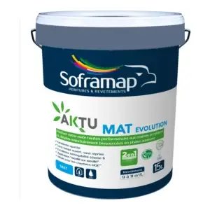 Peinture murs mate 2 en 1 biosourcée Aktu Mat