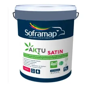 Peinture murs satinée biosourcée Aktu Satin
