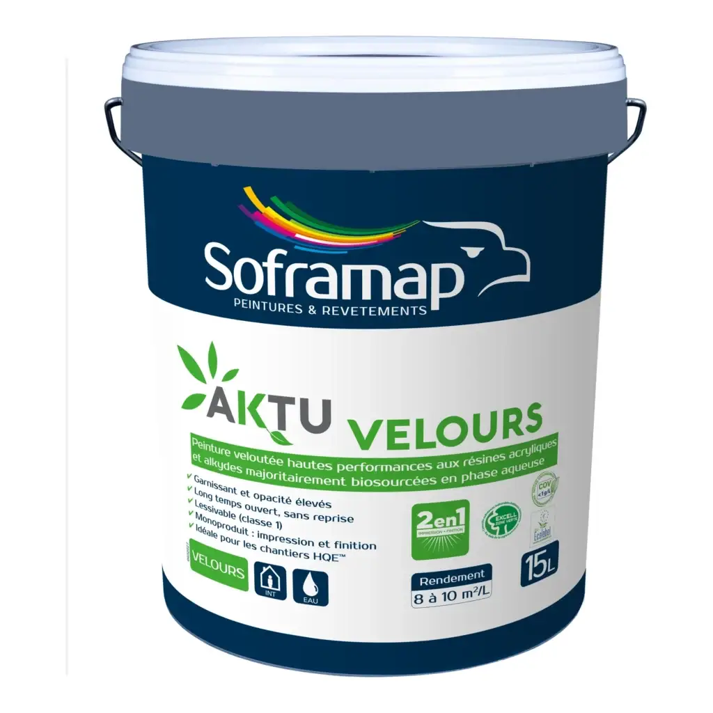 Peinture murs veloutée biosourcée Aktu Velours