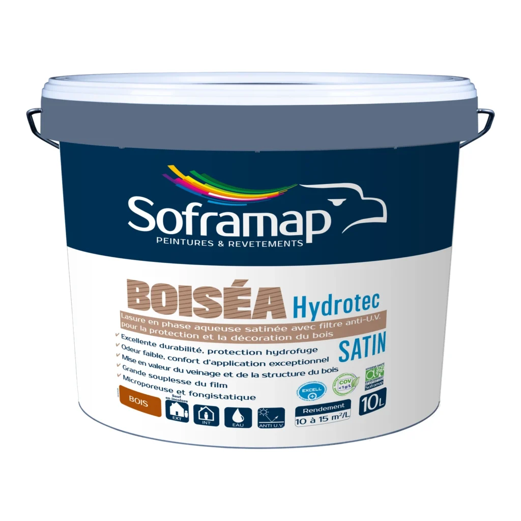 Lasure bois satinée Boisea Hydrotec