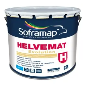 Peinture plafond mate isolante Helvemat