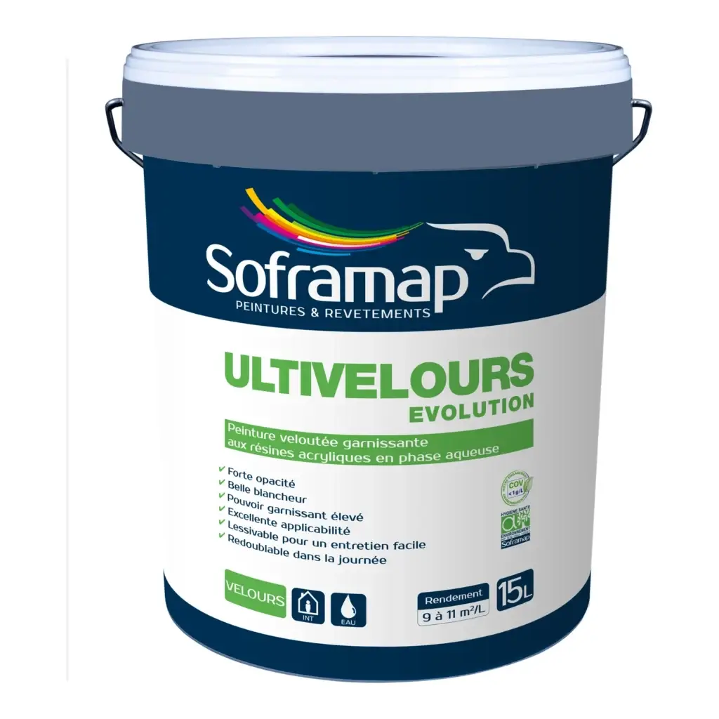 Peinture murs veloutée lessivable Ultivelours