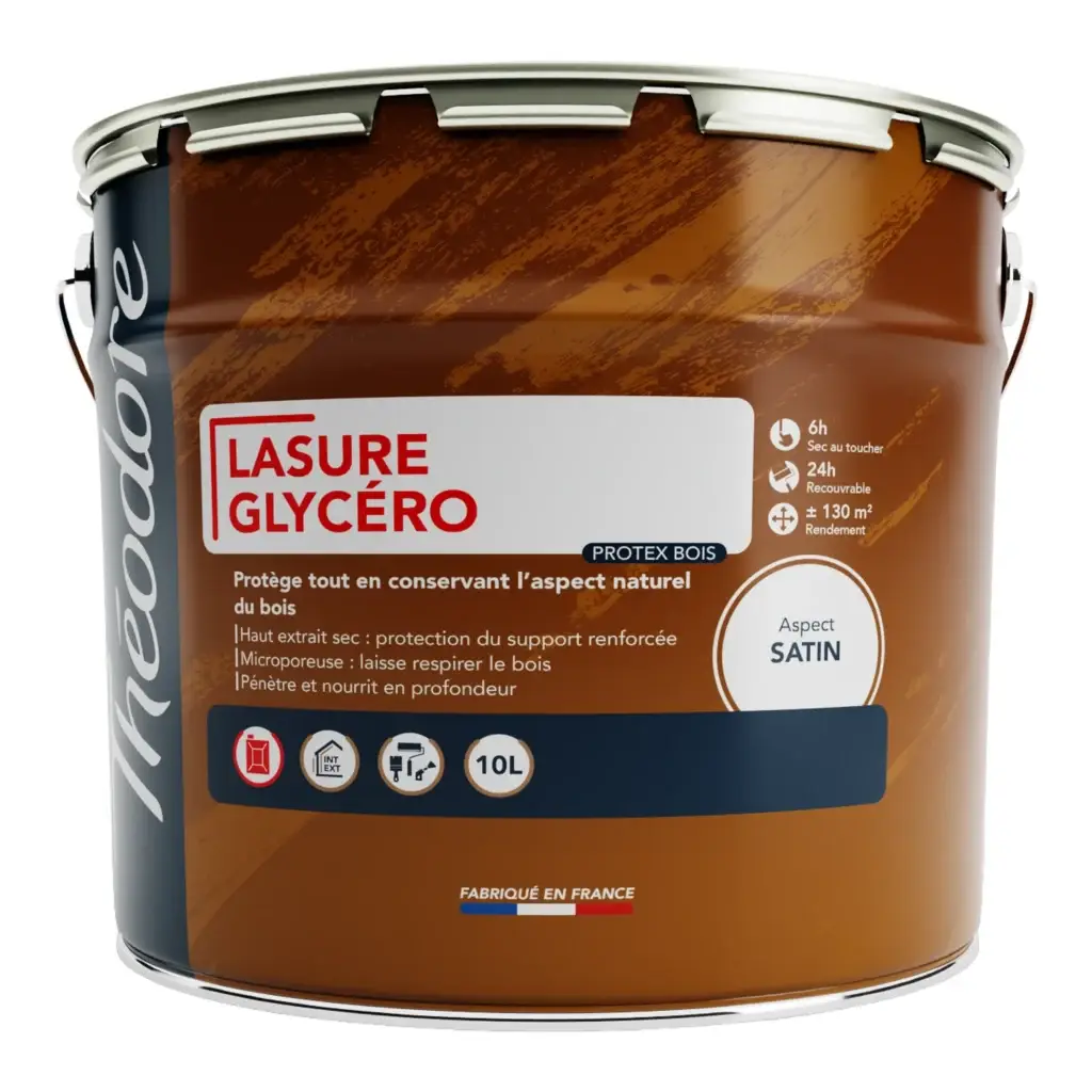 Lasure glycéro satinée bois extérieur Protex Bois